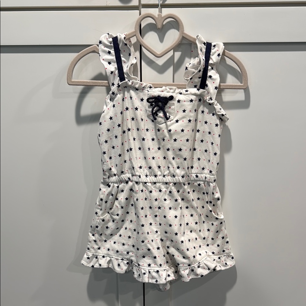 Janie and Jack White Star Print Romper